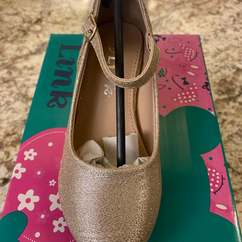 Glittery Gold Girls Shoes